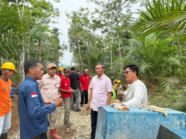 Anggota DPR RI, Edi Purwanto saat meninjau pembangunan infrastruktur di Jambi [Tajom,id/Ist]