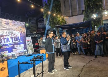 Wali Kota Jambi dan Wakil Wali Kota Jambi saat meresmikan Wisata Kuliner Kota Tua pada Jumat, (3/4/2026). [Dok.Tajom.id]